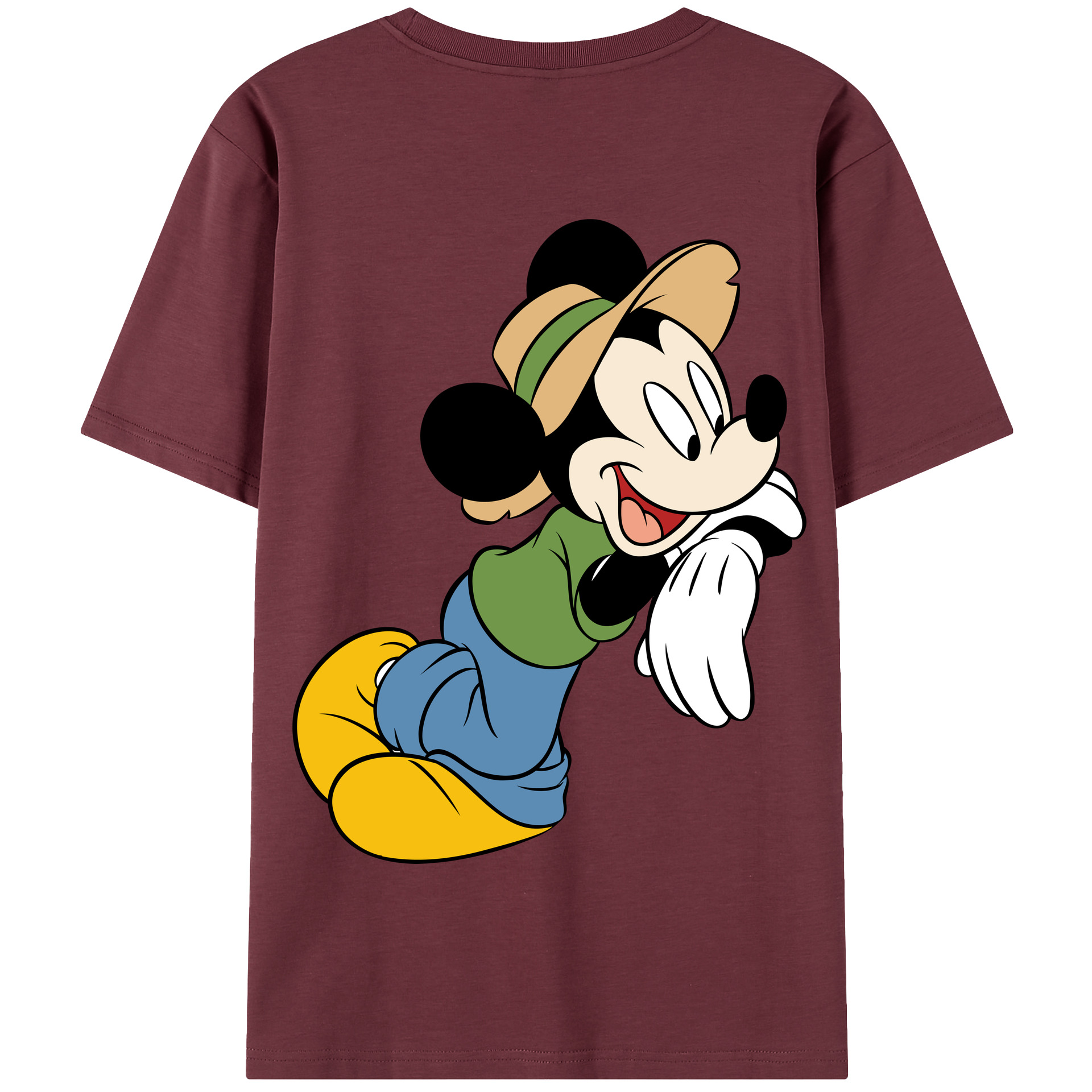 （画像用） ミッキーマウス Mickey Mouse 綿100％半袖Tシャツ（背面プリント）
